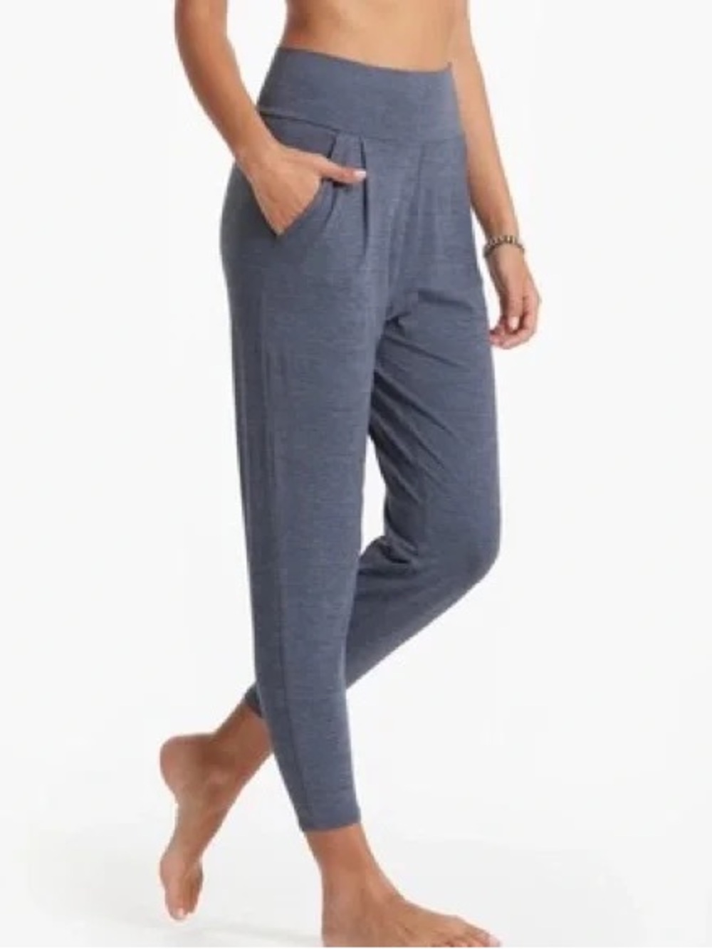 Vuori Lux Harem Jogger Track Pants - heather blue - size S